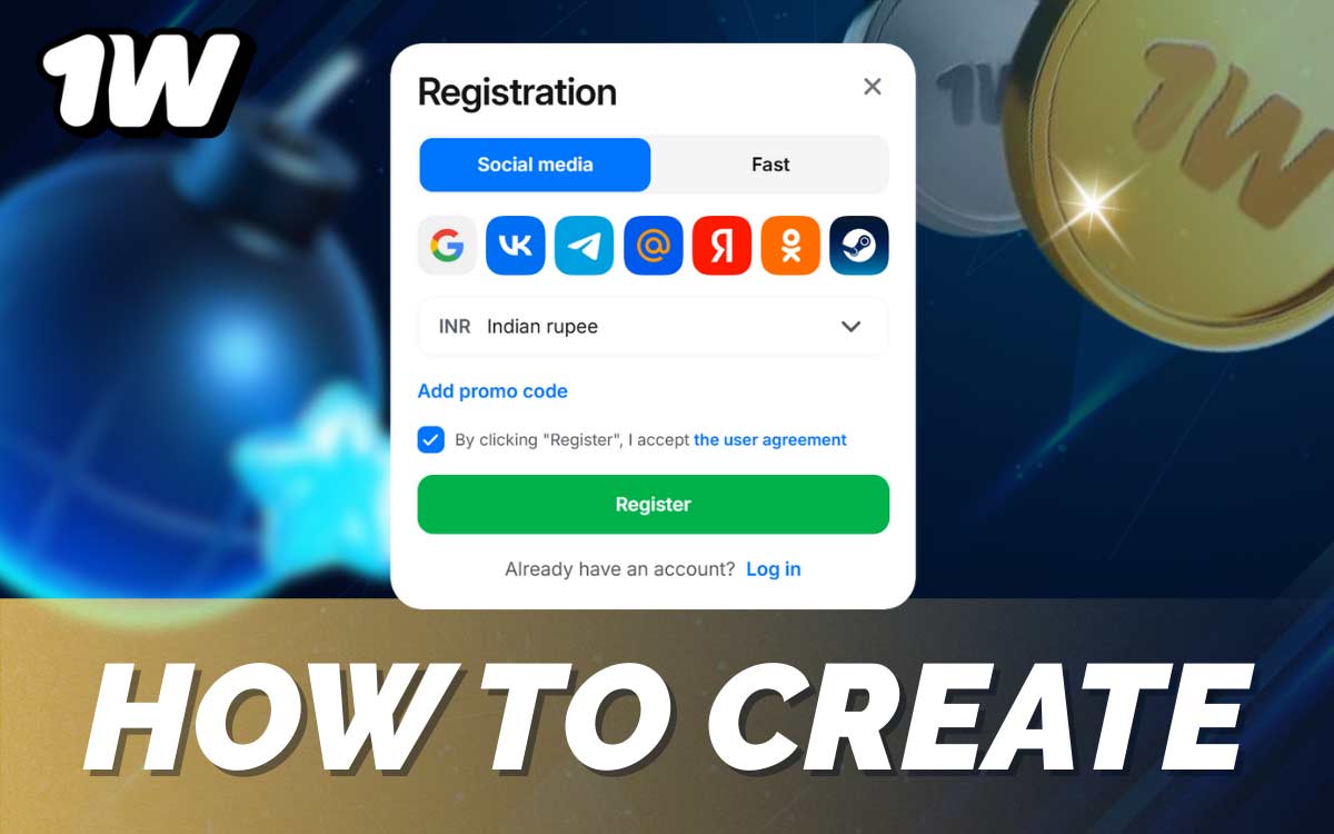 Create an Account at 1win