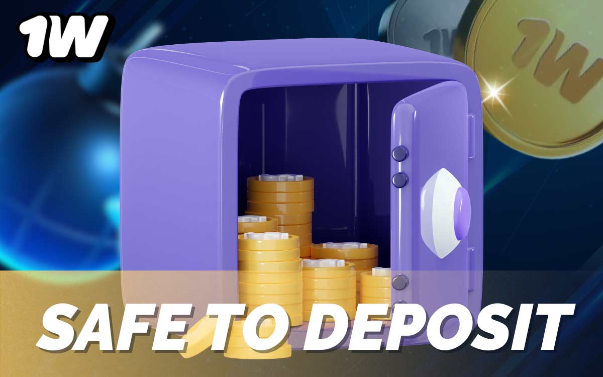 Deposit money safely at 1win