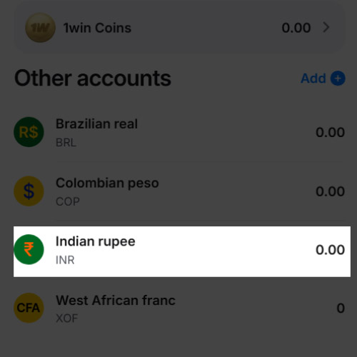 Go to the "Balance" section