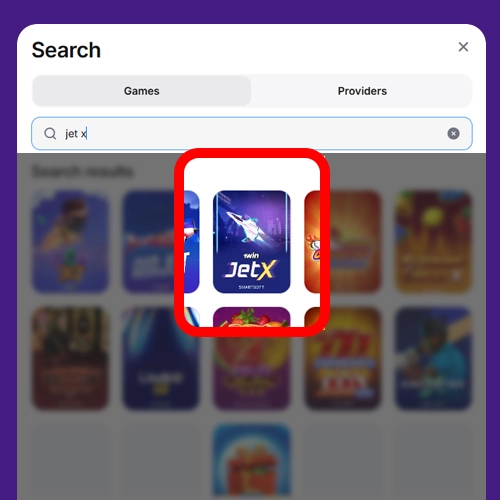 Find JetX in 1Win Casino