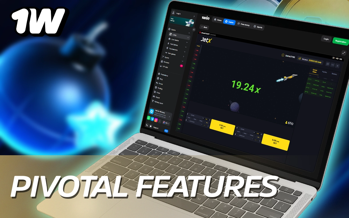 Main features that make JetX stand out on 1Win, 2026